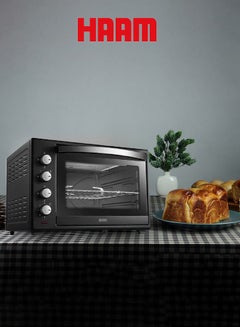 HAAM Oven With Grill - 60 Liters - Black - 2000 Watt - Fan - Non-Stick - HMTO60L-19 60 L 2000 W HMTO60L-19 Black  - Image 5