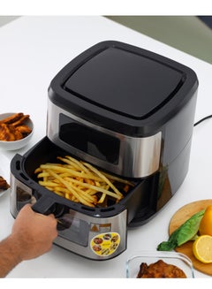 KRYPTON Double Heating Digital Air Fryer- 7.5 L Pot with Rack, with Vortex Frying Technology/ LED Display, 1-60 Min Timer 7.5 L 1800 W KNAF6590 Silver  - Image 3