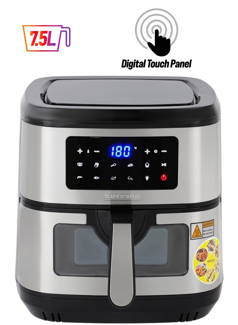 Double Heating Digital Air Fryer- 7.5 L Pot with Rack, with Vortex Frying Technology/ LED Display, 1-60 Min Timer 7.5 L 1800 W KNAF6590 Silver - pnsku/N70099351V/45/_/1739808180/1362b75c-507c-4cfd-a462-959dcfb0e198