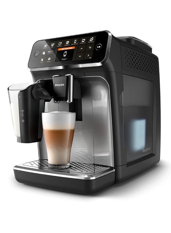 Philips - Series 4300 LatteGo Fully Automatic Espresso Coffee Machine with intuitive Display, up to 8 Different Coffees, 12-Step Grinder Levels and Durable Ceramic Grinders 1.8 L 1500 W EP4346/70 Black - Image 1