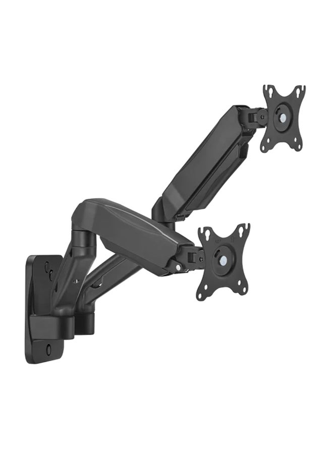 GameOn GO-5008 Economy Spring-Assisted Wall Mounted Dual Monitor Arm For Gaming And Office Use, 17" - 32", Each Arm Up To 9 KG Black  - Image 4
