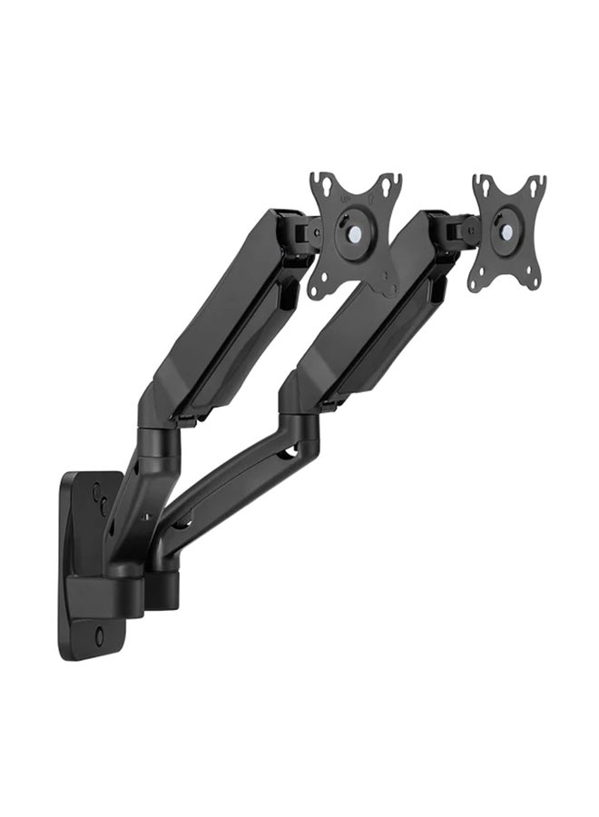 GameOn GO-5008 Economy Spring-Assisted Wall Mounted Dual Monitor Arm For Gaming And Office Use, 17" - 32", Each Arm Up To 9 KG Black  - Image 3