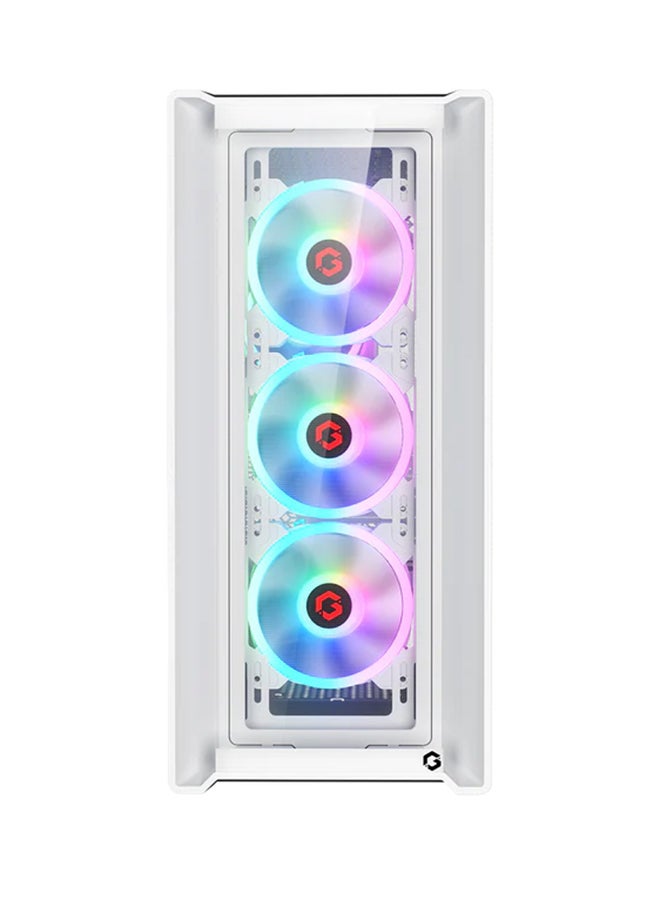 GameOn Vortex Arctic Series Mid Tower Gaming Case - ARGB+Remote, 4 Fans Case White  - Image 3