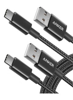 Anker Cable [2 Pack 6ft], USB to USB C Cable, USB A to Type C Charger Cord for Samsung Galaxy S10 / S10+ / Note 9, LG V30 and More (USB 2.0, Black) Black  - Image 1