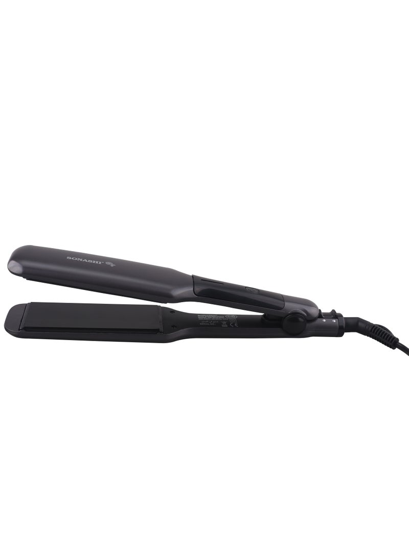 SONASHI Professional Hair Straightener With Max Temperature Upto 230C Sleek Design With Ceramic Coating Plate And 360 Swivel Cord Adjustable Temperature Settings For Versatile Styling  SHS-2087 Black - Image 2