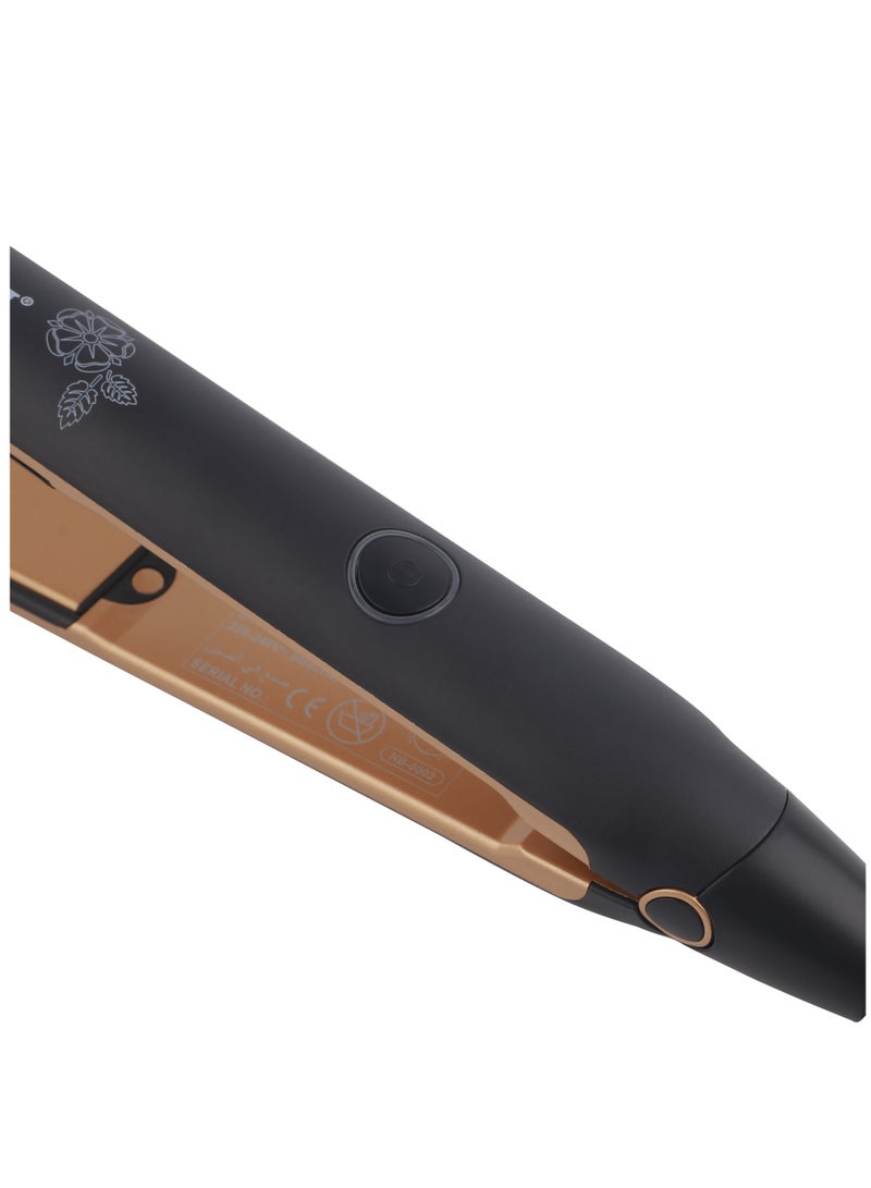 SONASHI Hair Straightener  Ceramic Coated Plates Max Temperature Upto 200 PTC Heating 360 Swivel Cord Fast Heat Up And Long Lasting Lock Function  SHS-2067N Black/Gold  - Image 5