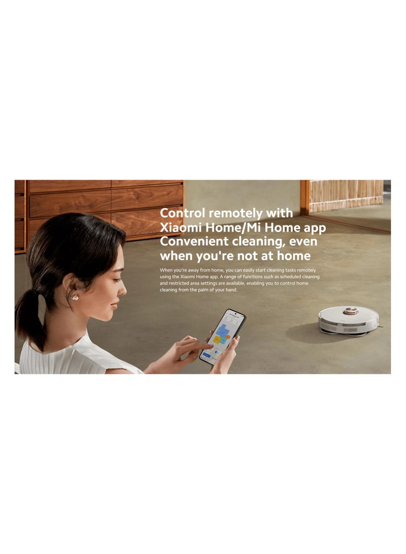 Xiaomi - Robot Vacuum S20+ | 5200mAh battery | 6000Pa suction fan | Voice Control | Supports Mi Home/Alexa/Google App | 55 W B108GL Black - Image 1