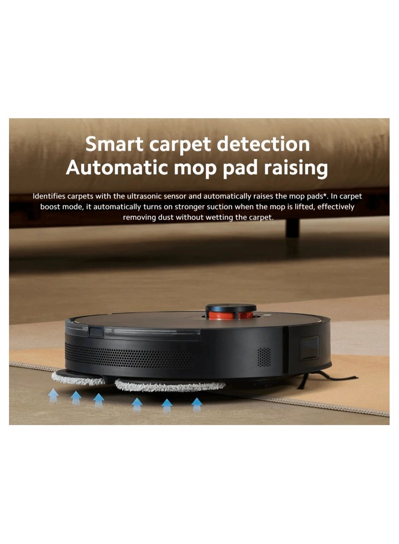 Xiaomi - Robot Vacuum S20+ | 5200mAh battery | 6000Pa suction fan | Voice Control | Supports Mi Home/Alexa/Google App | 55 W B108GL Black - Image 1