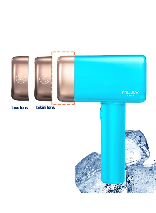MLAY T14 IPL Laser Painless Hair Removal Device With Bikini And Face Lamp 3℃ Cold Compress/5-Levels/500000 Pulses Sky Blue - Image 1