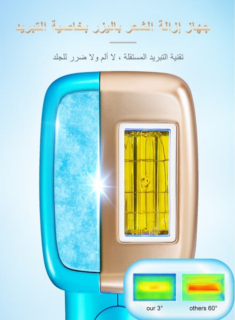 MLAY T14 IPL Laser Painless Hair Removal Device With Bikini And Face Lamp 3℃ Cold Compress/5-Levels/500000 Pulses Sky Blue - Image 2