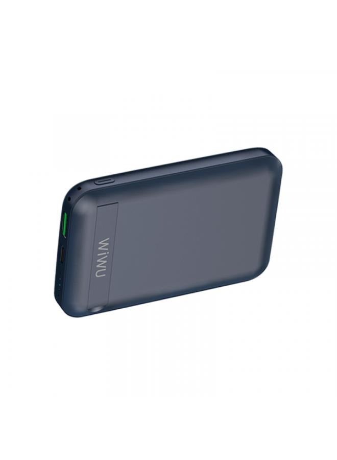 WIWU - 10000 mAh Snap Cube-Magnetic Wireless Power Bank 10000mAh 37W - Blue Blue - Image 1