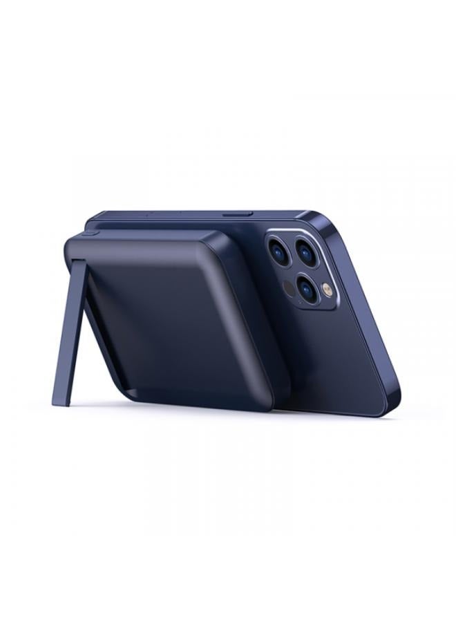 WIWU - 10000 mAh Snap Cube-Magnetic Wireless Power Bank 10000mAh 37W - Blue Blue - Image 1