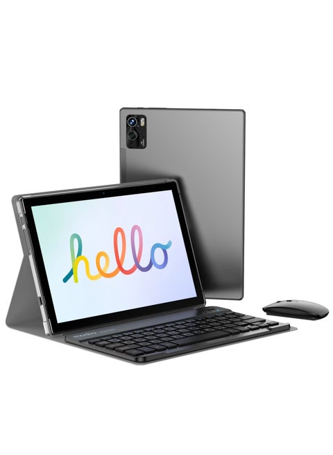 M27 Smart Android Tablet 10.1-Inch Display Dual SIM Gray 8GB RAM 512GB 5G Wi-Fi - Zoom Supported With Wireless Headset and Keyboard