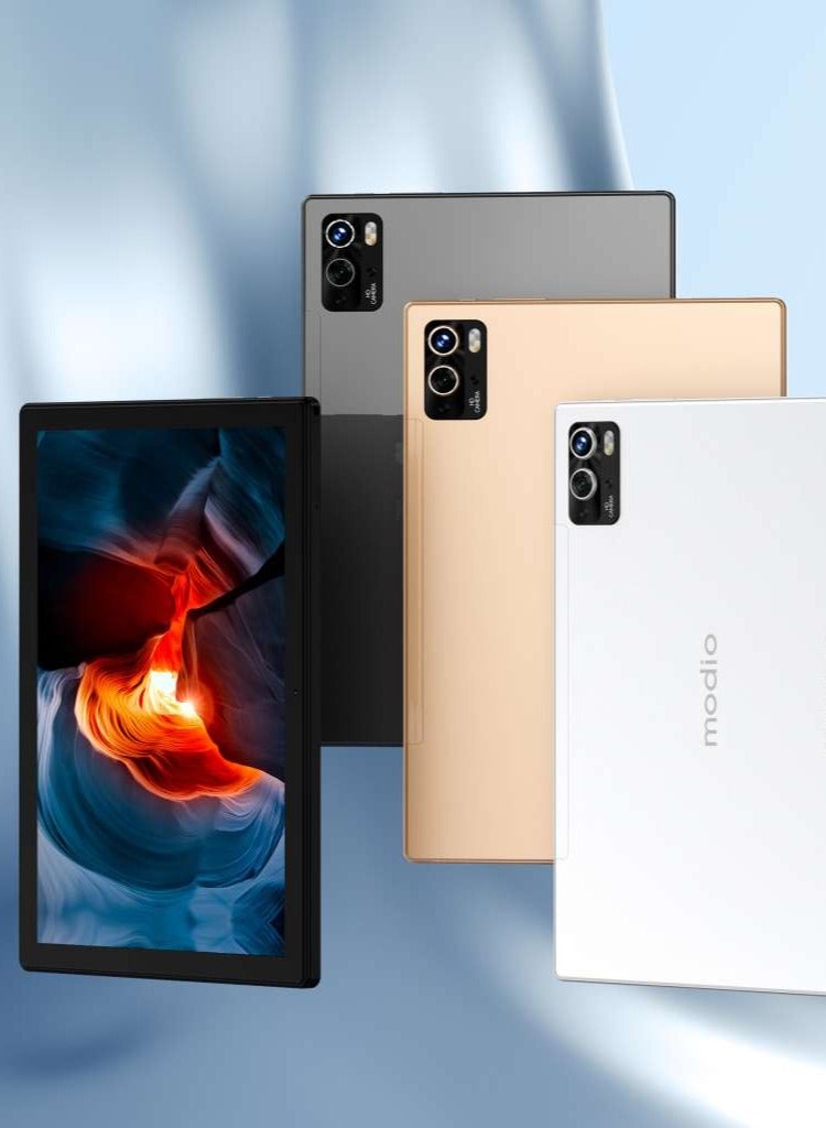 modio - M27 Smart Android Tablet 10.1-Inch Display Dual SIM Gold 8GB RAM 512GB 5G Wi-Fi - Zoom Supported With Wireless Headset and Keyboard - Image 1