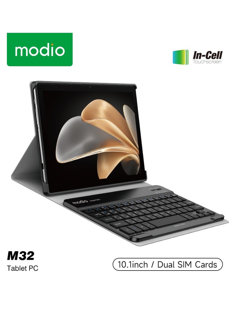 modio M32 Android Tablet 10.1-Inch Display Dual SIM Black 8GB RAM 512GB 5G Wi-Fi - Zoom Supported With Wireless Headset & Mouse and Keyboard  - Image 2