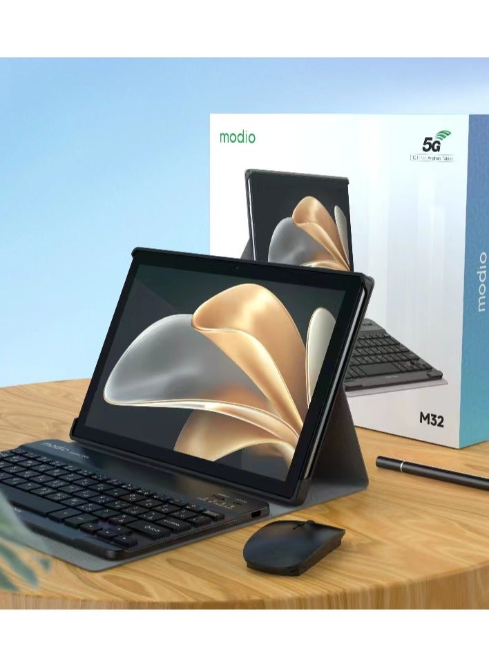 modio M32 Android Tablet 10.1-Inch Display Dual SIM Black 8GB RAM 512GB 5G Wi-Fi - Zoom Supported With Wireless Headset & Mouse and Keyboard  - Image 5
