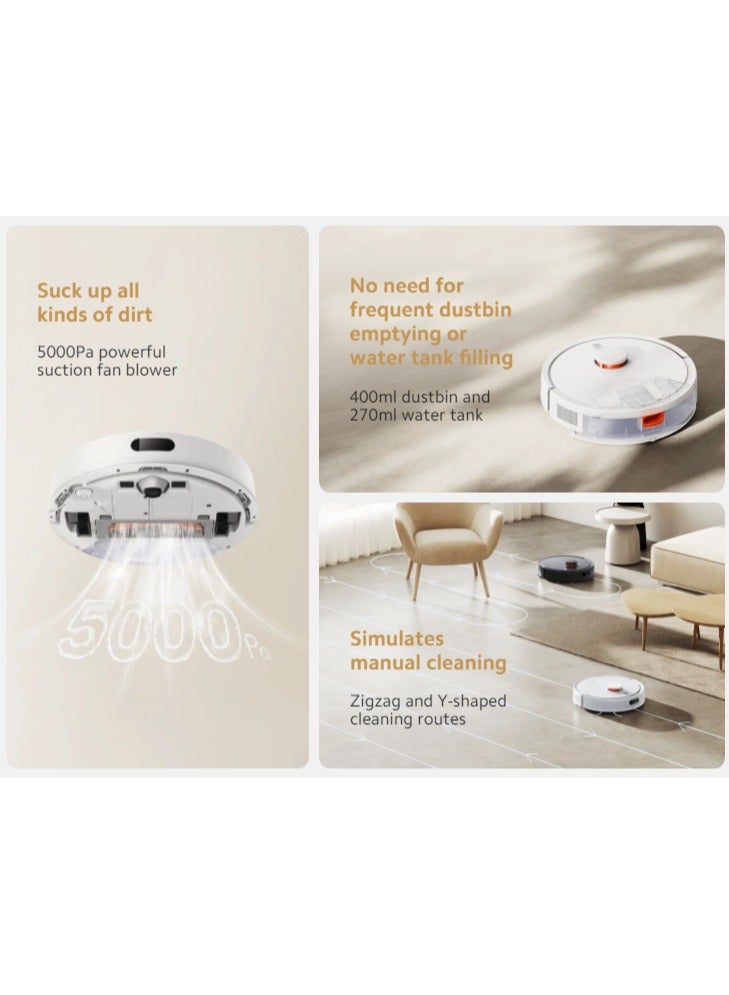 Xiaomi - Mi Robot Vacuum S20 Plus Mop and Sweep 6000Pa Powerful Suction LDS BHR8154GB - 55 W S20 Plus White - Image 1