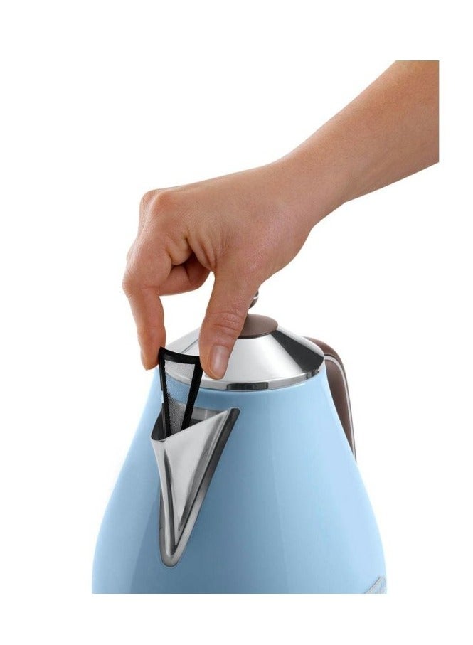 De'Longhi Icona Vintage Electric Kettle 1.7 L 2000 W KBOV2001.AZ Blue  - Image 4