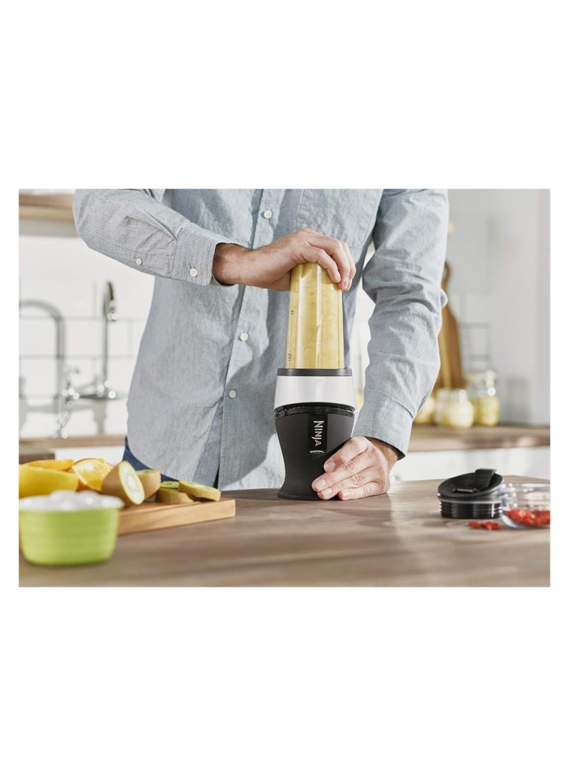 Ninja - Slim Blender & Smoothie Maker, With 2 Cups And Sput Lids, 470 ml 700 W QB3001EUS Black/Silver - Image 1