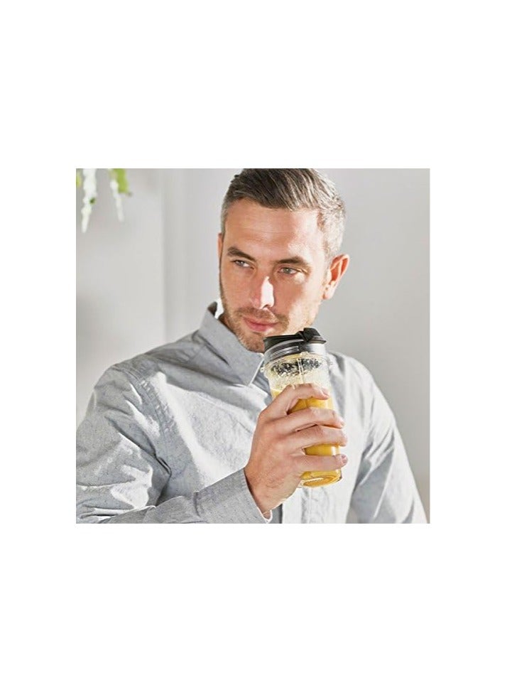 Ninja - Slim Blender & Smoothie Maker, With 2 Cups And Sput Lids, 470 ml 700 W QB3001EUS Black/Silver - Image 1