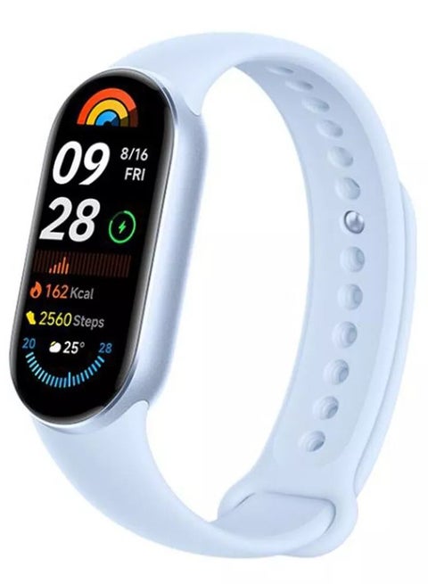ساعة ذكية MI Smart Band 9 بشاشة AMOLED مقاس 1.62 بوصة و5ATM مقاومة للماء، تدعم مراقبة الأكسجين في الدم / معدل ضربات القلب