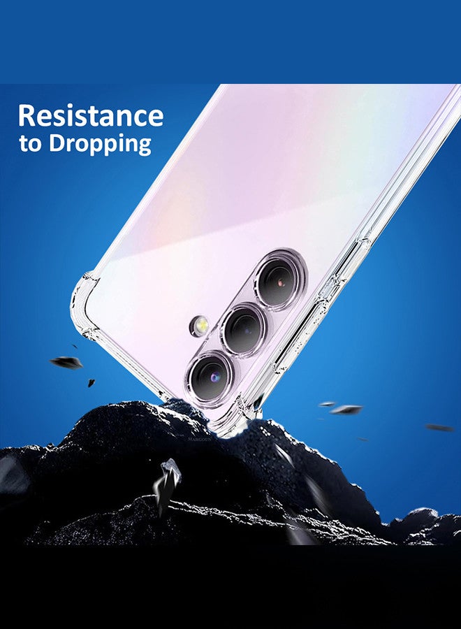 MARGOUN (for Samsung Galaxy A35 5G) 3 Pack Clear Case and 2 Screen Protectors Ultra Slim Thin Flexible Scratch Resistant Transparent TPU Shockproof Case Clear - Image 4