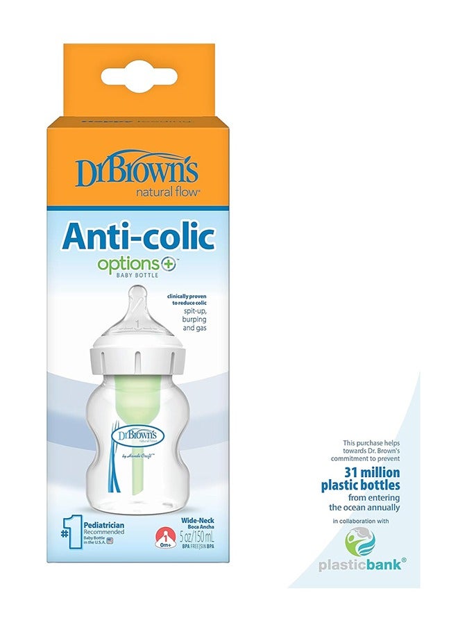 Dr. Brown’s Options+ Wide-Neck Baby Bottle, 5 Ounce - Image 2