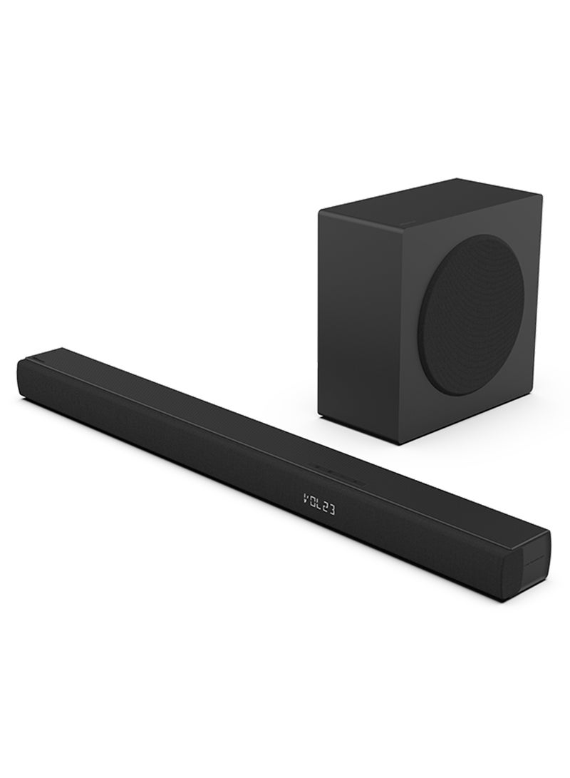 Hisense - 3.1 Channel Soundbar With 6.5-inch Wireless Subwoofer,Ezplay,Tv Mode, 3 Full-Range Speakers, 2 Tweeters, 480W Max Audio Power, 5.3 Wireless Bluetooth, Powered By DTS Virtual:X HS3100 Black - Image 1