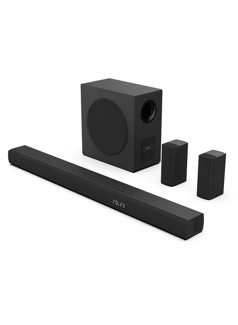 Hisense 5.1 Channel Soundbar With 6.5-inch Wireless Subwoofer, 540W Max Audio Power, 5.3 Wireless Bluetooth, Powered By DTS Virtual:X, Ezplay,Tvmode, HDMI ARC/Optical/AUX/USB HS5100 Black  - Image 2
