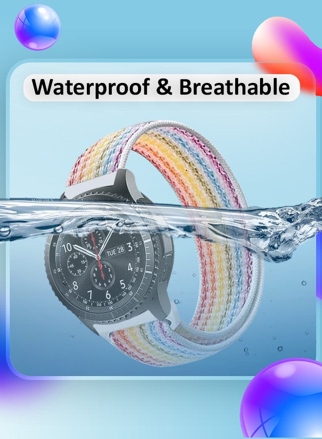 MARGOUN 22mm Nylon Strap,Compatible with Huawei GT/Huawei GT2 (46mm) /Huawei GT2 Pro/Samsung Galaxy Watch (46mm) and Galaxy Watch 3 (45mm) Sport Wristband Strap Multicolor - Image 2