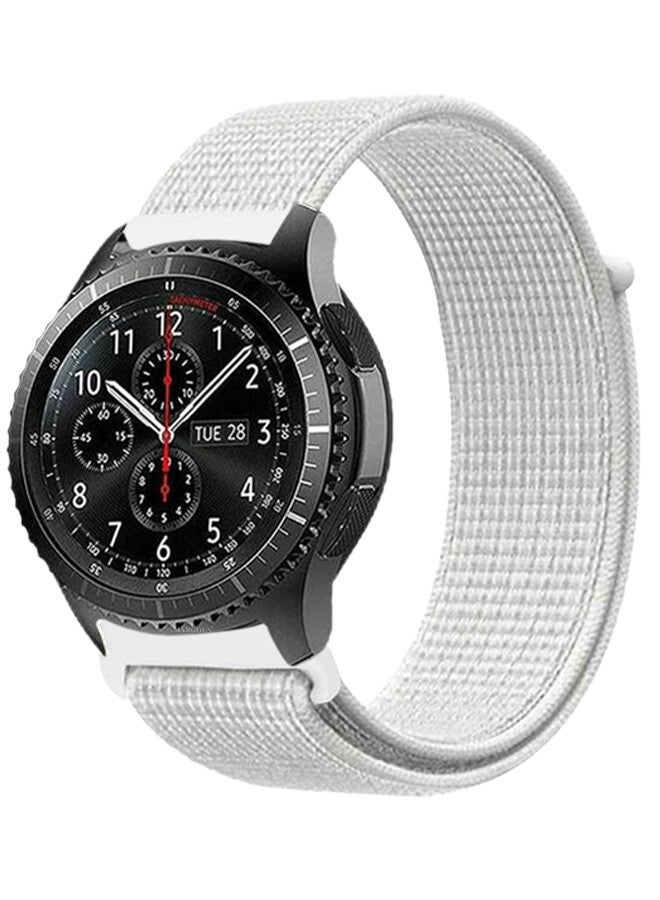 MARGOUN 22mm Nylon Strap,Compatible with Huawei GT/Huawei GT2 (46mm) /Huawei GT2 Pro/Samsung Galaxy Watch (46mm) and Galaxy Watch 3 (45mm) Sport Wristband Strap Dusty White - Image 1