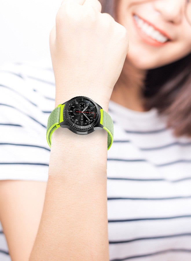 MARGOUN 22mm Nylon Strap,Compatible with Huawei GT/Huawei GT2 (46mm) /Huawei GT2 Pro/Samsung Galaxy Watch (46mm) and Galaxy Watch 3 (45mm) Sport Wristband Strap Light Green - Image 5
