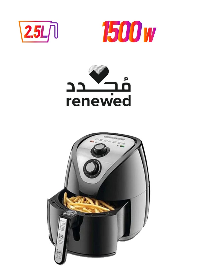 Renewed - Air Fryer With Anti Stick Rapid Air Convection Technology (Damaged Box) 2.5 L 1500 W AF200-B5 Black/Silver - pnsku/N70099587V/45/_/1739808202/75dff425-7b42-4007-81a5-45e8d786a6b5