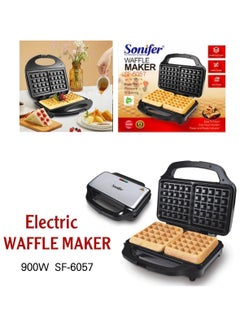 Sonifer Sonifer SF-6057 Waffle Maker - 900 w 900 W SF-6057 BLACK  - Image 2