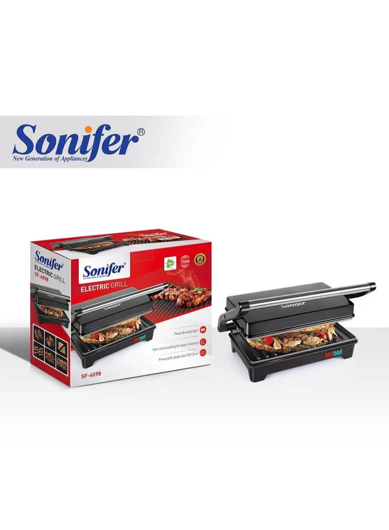 Sonifer Sonifer SF-6098 Electric Grill 220-240V-50/60Hz 750W SF-6098 black  - Image 1