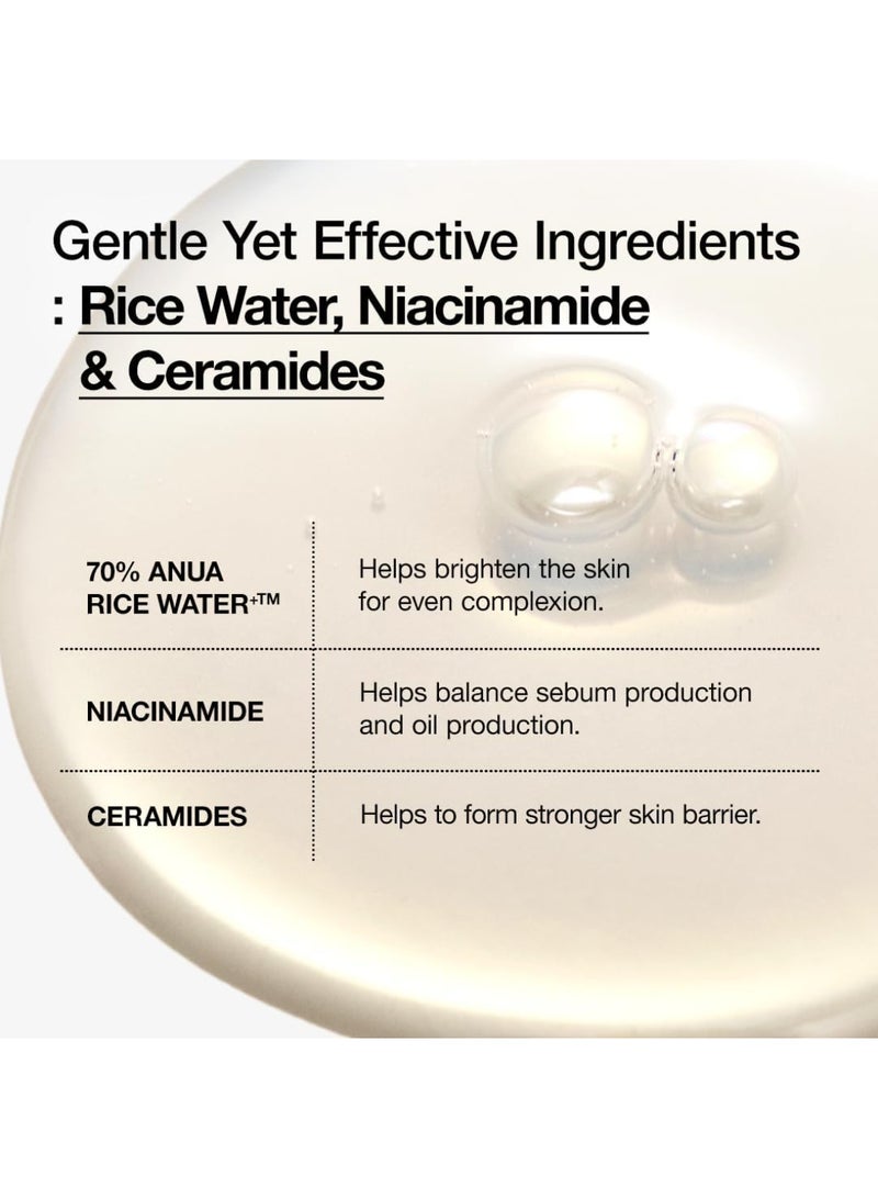 Anua - Rice 70 Glow Milky Toner for Glass Skin and Brightening, Fragrance-Free 250ml - Image 1