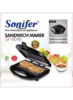 Sonifer SF-6046 Waffle Maker 750W 750 W SF-6046 black/silver 