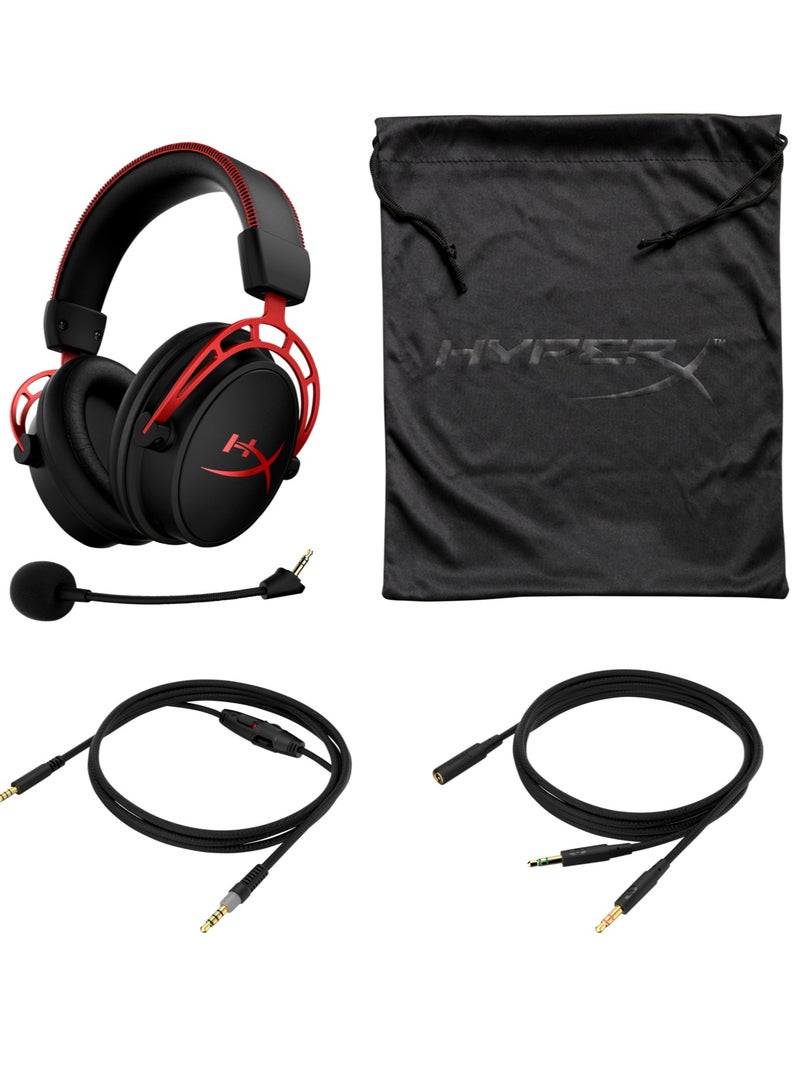 HYPERX Cloud Alpha - Gaming Headset +QuadCast - USB Microphone - Red Lighting black-red  - Image 3