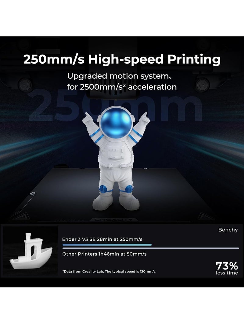 3D Printer, 250mm/s Faster Printing Speed CR Touch Auto Leveling Sprite Direct Extruder Dual Z-Axis Auto Filament Loading Ender 3D Printer Print Size 8.66x8.66x9.84 inch Black - pnsku/N70099699V/45/_/1723190542/ba9fb3e7-8d93-44e8-8159-258c1c7130d9