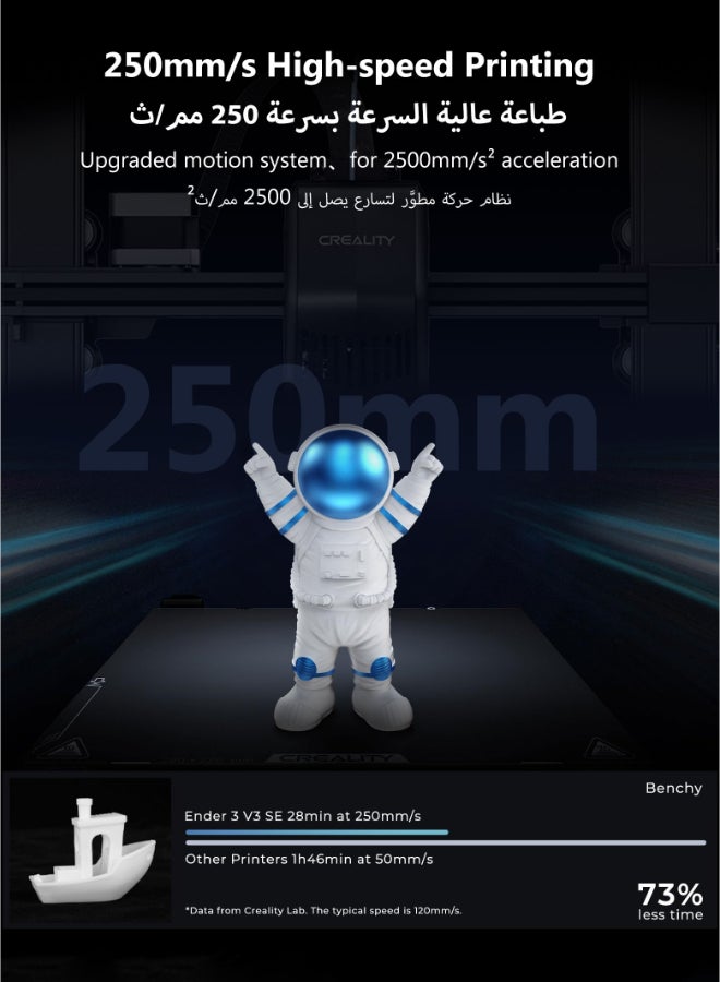 Creality 3D 3D Printer, 250mm/s Faster Printing Speed CR Touch Auto Leveling Sprite Direct Extruder Dual Z-Axis Auto Filament Loading Ender 3D Printer Print Size 8.66x8.66x9.84 inch Black - Image 3