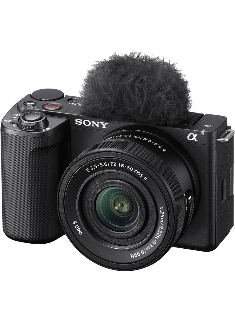 Sony Alpha ZV-E10 II Kit, Body + Lens, APS-C interchangeable-lens vlog camera, With 16-50 mm Lens, 26.0 MP, Exmor CMOS Sensor, Black, UAE Model - Image 1