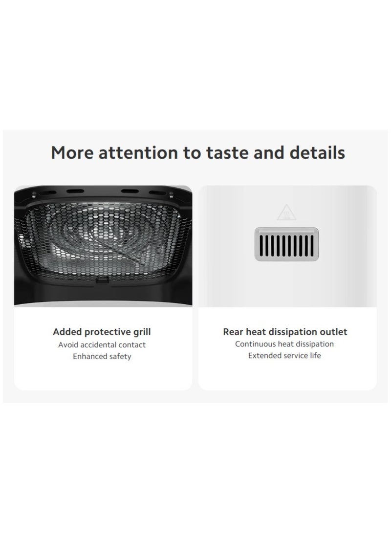 Xiaomi - Smart Air Fryer 4.5L | Air Frying, Grilling, Baking, Defrosting, Fermentation | 40–200°C Wide-Range Temperature Range |360° Convection Heating | Flip-Free Cooking | App Control | White 4.5 L 1500 W MAF14 | BHR8235GB White - Image 1