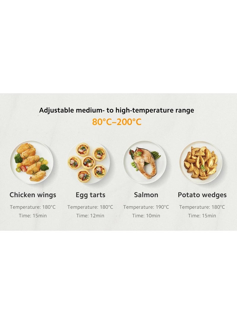 Xiaomi - Smart Air Fryer 4.5L | Air Frying, Grilling, Baking, Defrosting, Fermentation | 40–200°C Wide-Range Temperature Range |360° Convection Heating | Flip-Free Cooking | App Control | White 4.5 L 1500 W MAF14 | BHR8235GB White - Image 1