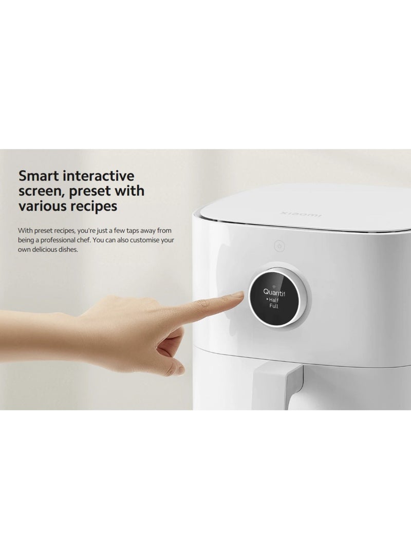 Xiaomi - Smart Air Fryer 4.5L | Air Frying, Grilling, Baking, Defrosting, Fermentation | 40–200°C Wide-Range Temperature Range |360° Convection Heating | Flip-Free Cooking | App Control | White 4.5 L 1500 W MAF14 | BHR8235GB White - Image 1