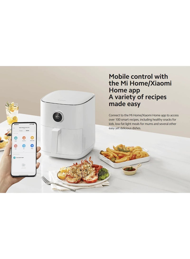 Xiaomi - Smart Air Fryer 4.5L | Air Frying, Grilling, Baking, Defrosting, Fermentation | 40–200°C Wide-Range Temperature Range |360° Convection Heating | Flip-Free Cooking | App Control | White 4.5 L 1500 W MAF14 | BHR8235GB White - Image 1
