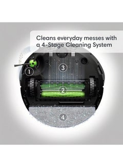 آي روبوت Roomba Combo i5+ Wifi Connected Robot Vacuum & Mop - Automatically Vacuums And Mops With Interchangeble Bins 360 ml 700 W i557840 Grey  - Image 3