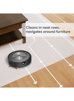 آي روبوت Roomba Combo j5+ Wifi Connected Robot Vacuum & Mop - Automatically Vacuums And Mops Without Needing To Avoid Carpets, Identifies & Avoids Obstacles, Smart Mapping, Alexa, Ideal For Pets 360 ml 700 W j557840 Black  - Image 2