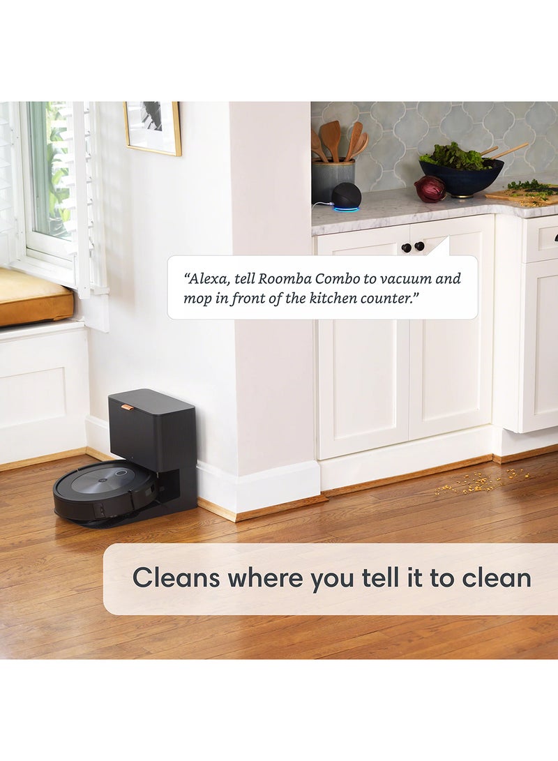 iRobot - Roomba Combo j5+ Wifi Connected Robot Vacuum & Mop - Automatically Vacuums And Mops Without Needing To Avoid Carpets, Identifies & Avoids Obstacles, Smart Mapping, Alexa, Ideal For Pets 360 ml 700 W j557840 Black - Image 1