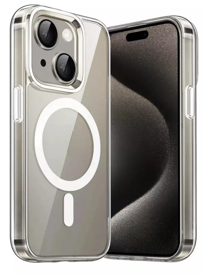 belkin - Magsafe Case for iPhone 15 Magsafe Clear Cover Magnetic Wireless Charging Support, Shockproof Protection, Scratch-Resistant Clear - Image 1