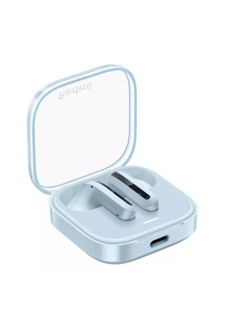 Xiaomi - Xiaomi Redmi Buds 6 Active AI Wireless Earphones, Noise-Canceling Calls, Bluetooth 5.4, Low Latency, Deep Bass, Google Fast Pair, Fast Charging, USB Type-C, Up to 30 hours Battery Life with Charging Case, Lightweight Blue - Image 1